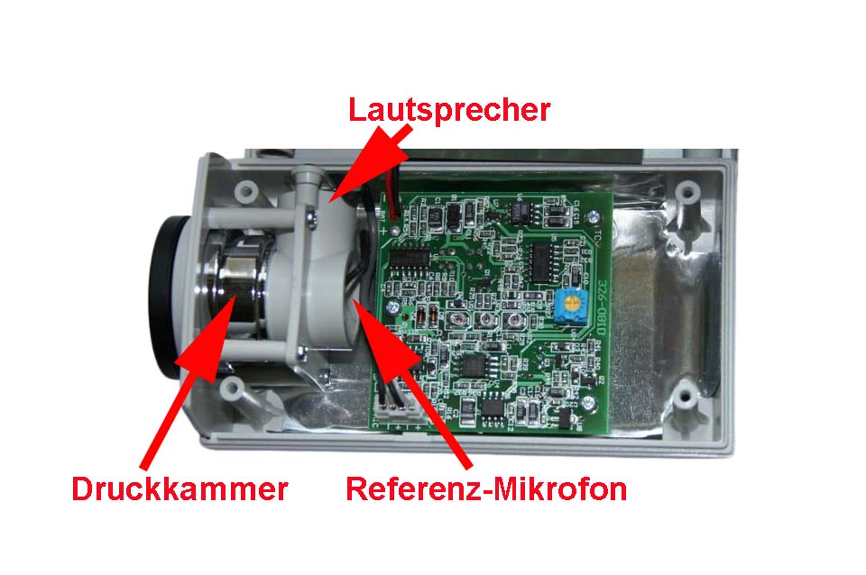 Aufbau eines Center 326 Schallpegelkalibrators