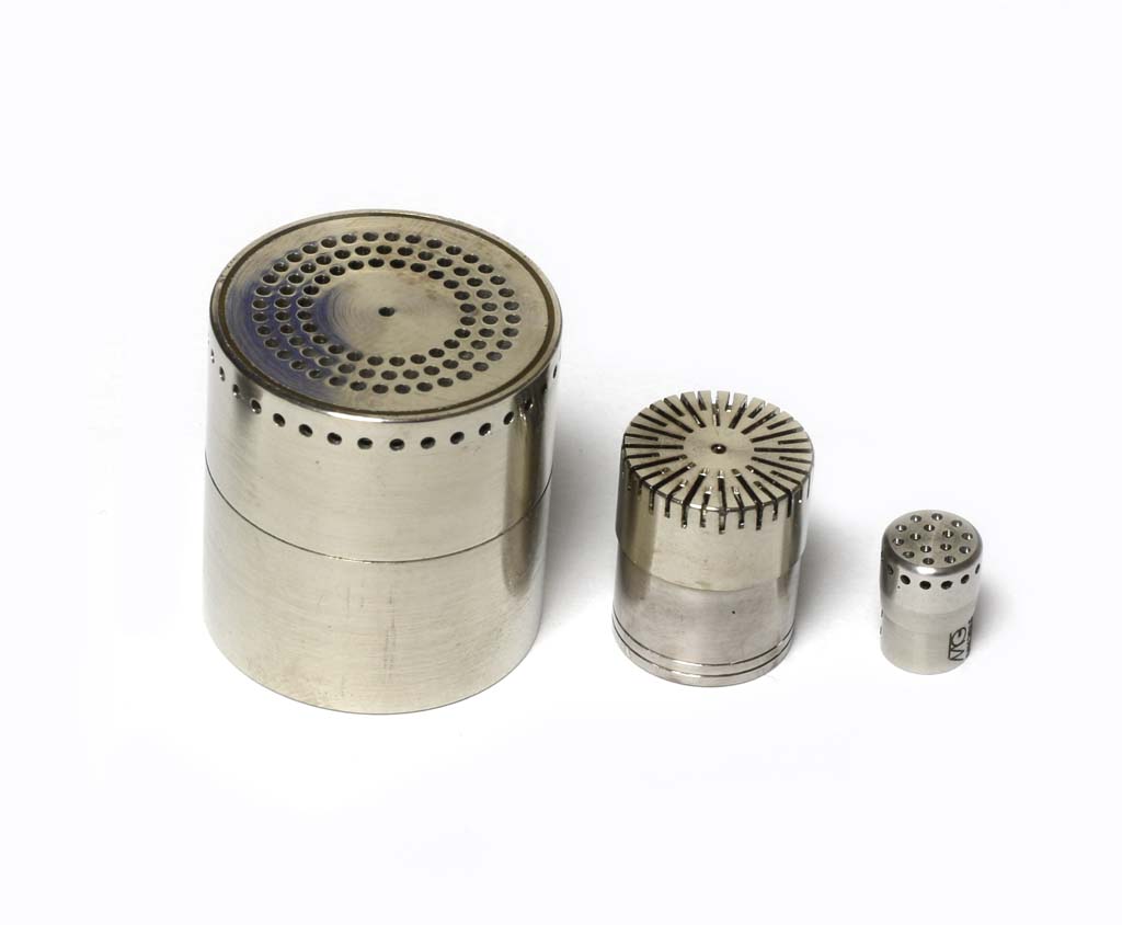 Messmikrofon-Kapseln in verschiedenen Größen von 1/4" bis 1"